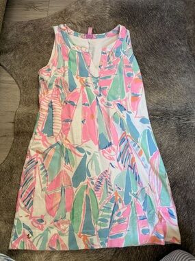 Lilly Pulitzer Pink Mint Blue Printed Sleeveless Shift Dress